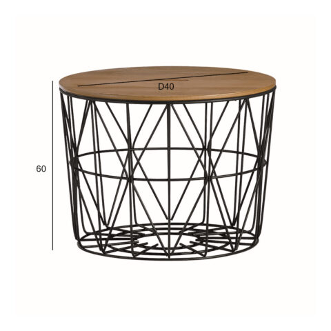 Diivanilaud HELENA D60xH40cm, tammespooniga MDF, metall Diivanilauad ja abilauad Diivanilauad ja abilauad