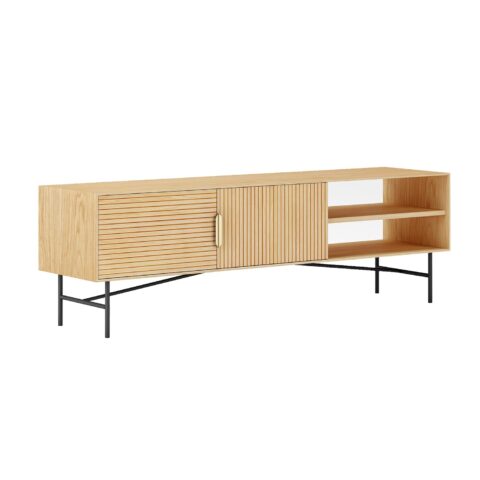 TV laud BASSEL 160x40xH50cm, 3D melamiin Elutoamööbel H01-800 TV-alused