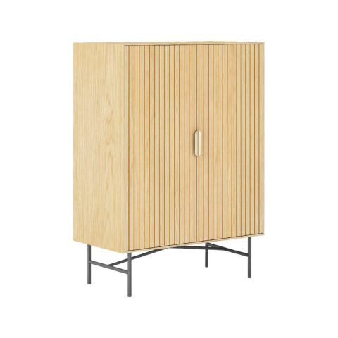 Kapp BASSEL 80x40xH110cm, 3D melamiin Elutoamööbel H01-700 Kapid