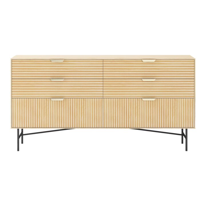 Kummut BASSEL 120x40xH80cm, 3D melamiin Elutoamööbel H01-700 Kapid