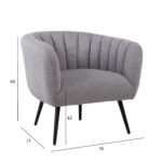 Tugitool TUCKER 78x71xH69cm, hall Elutoamööbel Elutuppa jõuludeks