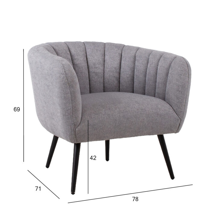 Tugitool TUCKER 78x71xH69cm, hall Elutoamööbel Elutuppa jõuludeks