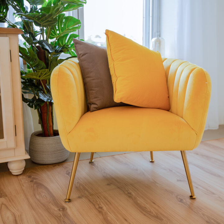 Tugitool TUCKER 78x71xH69cm, kollane Elutoamööbel Elutuppa jõuludeks