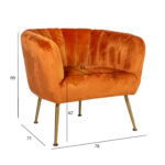 Tugitool TUCKER 78x71xH69cm, ookerpunane Elutoamööbel Elutuppa jõuludeks