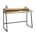 Kirjutuslaud HELENA 120x60xH88cm, hele tamm, MDF, metall Kirjutuslauad HELENA