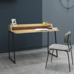 Kirjutuslaud HELENA 120x60xH88cm, hele tamm, MDF, metall Kirjutuslauad HELENA