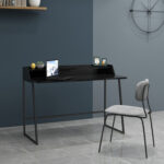 Kirjutuslaud HELENA 120x60xH88cm, must tamm, MDF, metall Kirjutuslauad HELENA