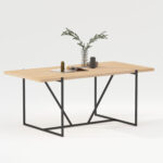 Söögilaud CINDY 160x90xH75cm, melamiin tamm Söögilauad H02-200 Söögilauad