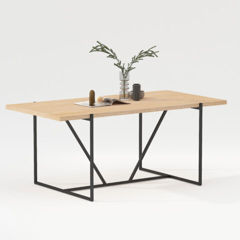 Söögilaud CINDY 160x90xH75cm, melamiin tamm Söögilauad H02-200 Söögilauad