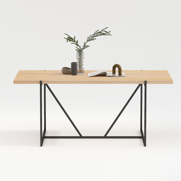 Söögilaud CINDY 160x90xH75cm, melamiin tamm Söögilauad H02-200 Söögilauad