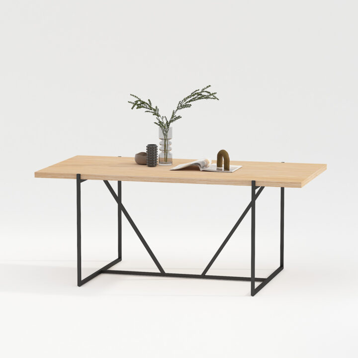 Söögilaud CINDY 180x90xH75cm, melamiin tamm Söögilauad H02-200 Söögilauad