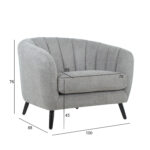 Tugitool MELODY 100x88xH76cm, hall Elutoamööbel Diivanid 3+1