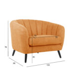 Tugitool MELODY 100x88xH76cm, oran˛ Elutoamööbel H01-500 Tugitoolid ja kiiktoolid