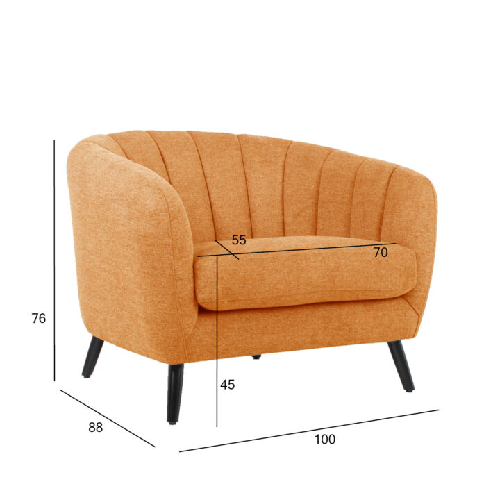 Tugitool MELODY 100x88xH76cm, oran˛ Elutoamööbel H01-500 Tugitoolid ja kiiktoolid
