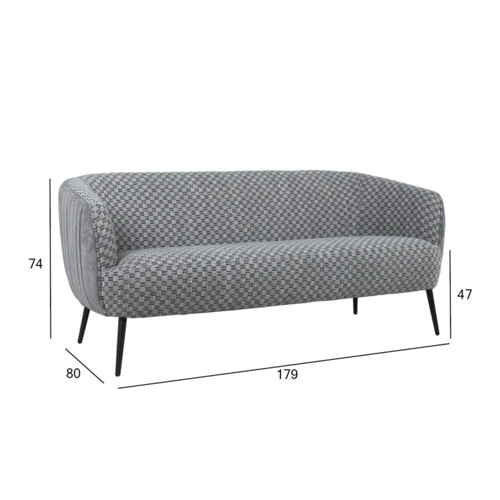 Diivan ACCENT 3-kohaline 179x80xH74cm, hall Diivanid Diivanid