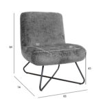 Tugitool FARICA 65x74xH84cm, tumehall Elutoamööbel Tugitoolid ja kiiktoolid
