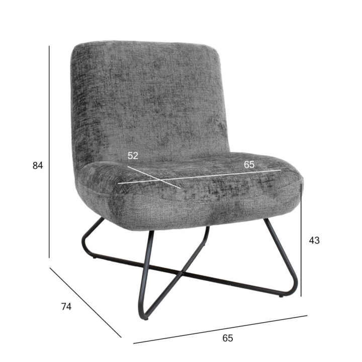 Tugitool FARICA 65x74xH84cm, tumehall Elutoamööbel Tugitoolid ja kiiktoolid
