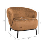 Tugitool GEMALA 84x84xH75cm, oran˛ Elutoamööbel Tugitoolid ja kiiktoolid
