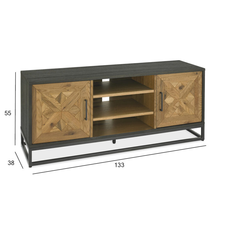 TV-laud INDUS 133x38xH55cm, tamm Söögituba H01-800 TV-alused