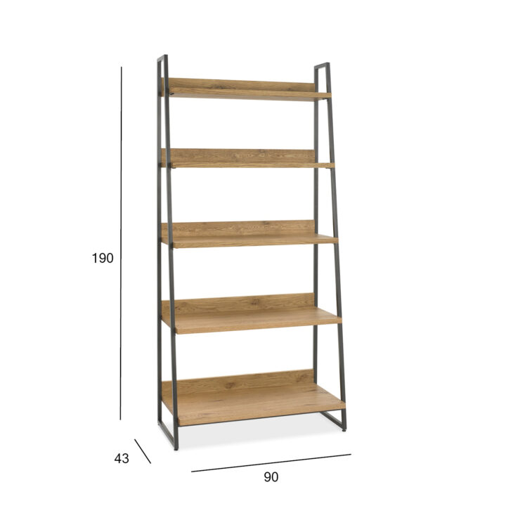 Riiul INDUS 90x43xH190cm, tamm Söögituba H02-400 Vitriinkapid