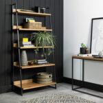Riiul INDUS 90x43xH190cm, tamm Söögituba H02-400 Vitriinkapid