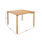 Söögilaud GARDENIA 90x90xH75cm, tamm Söögilauad