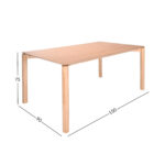Söögilaud GARDENIA 150x90xH75cm, tamm Söögilauad
