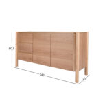 Kummut GARDENIA 143x43xH80,5cm, tamm Elutoamööbel