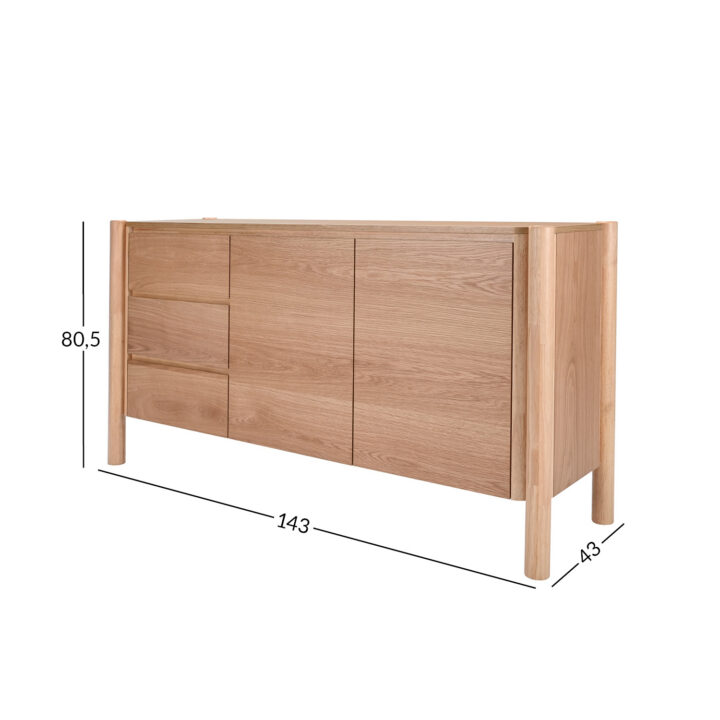 Kummut GARDENIA 143x43xH80,5cm, tamm Elutoamööbel