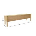 TV laud GARDENIA 183x43xH50,5cm, tamm Elutoamööbel