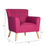 Tugitool MOVIE 83x76xH83cm, fuksia Elutoamööbel H01-500 Tugitoolid ja kiiktoolid