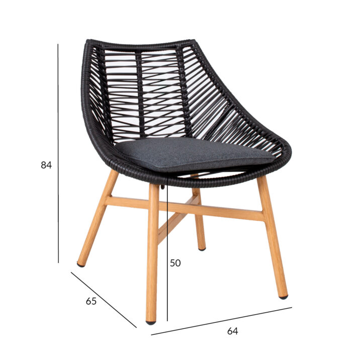 Tool HELSINKI must 64x65xH84cm, must Aiatoolid ja aiapingid Aiatoolid ja aiapingid