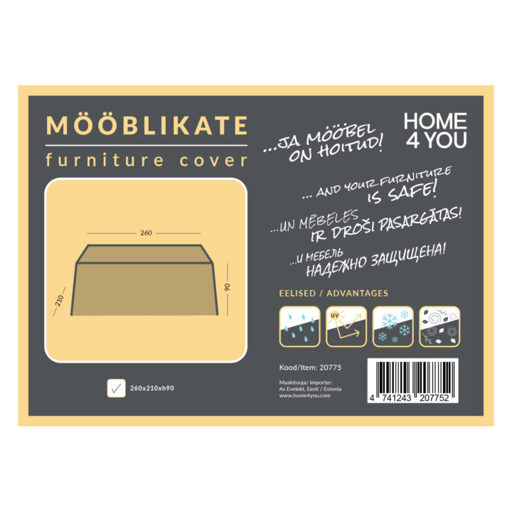 Mööblikate 260x210x90cm, ilmastikukindel Aiamööbli katted Aiamööbli katted