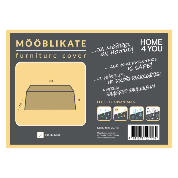 Mööblikate 240x140x90cm, ilmastikukindel Aiamööbli katted Aiamööbli katted