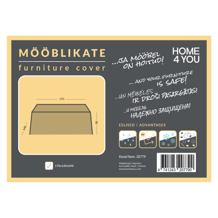 Mööblikate 170x140x90cm, ilmastikukindel Aiamööbli katted Aiamööbli katted