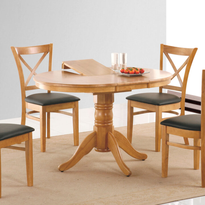 Söögilaud MIX & MATCH D90/120xH74cm, hele tamm Pikendatavad söögilauad MIX&MATCH