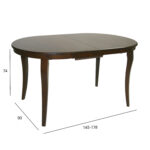 Söögilaud JOY 145/178x90xH74cm, tume pähkel Pikendatavad söögilauad H02-106 Pikendatavad söögilauad