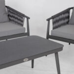 Aiamööbli komplekt WEILBURG laud 100x55xH45cm, diivan 150x77xH73cm, 2 tooli 70x77xH73cm, alumiinium Aiadiivanid ja komplektid Diivanikomplektid