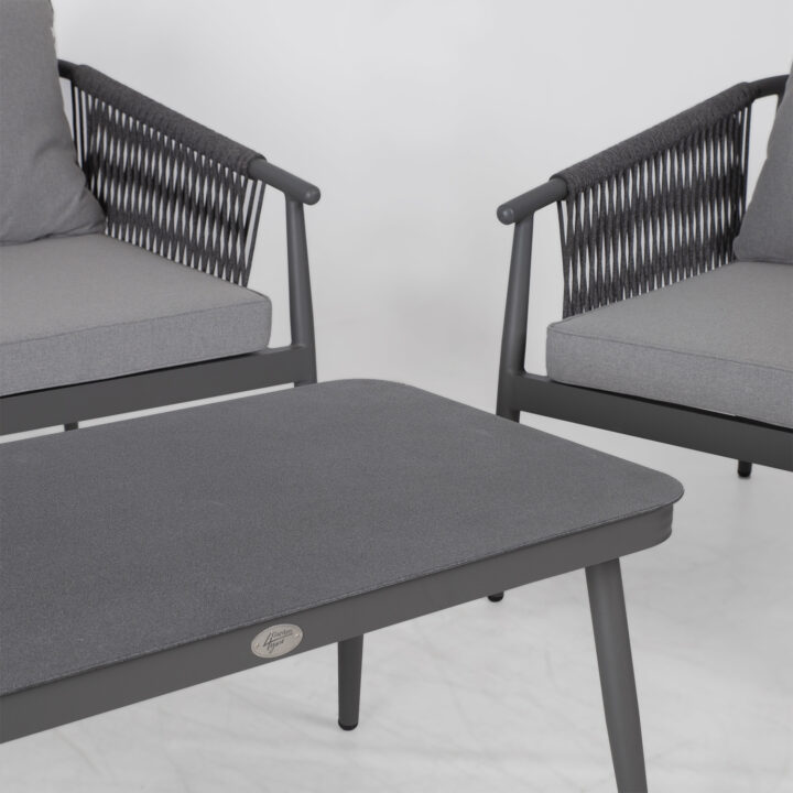 Aiamööbli komplekt WEILBURG laud 100x55xH45cm, diivan 150x77xH73cm, 2 tooli 70x77xH73cm, alumiinium Aiadiivanid ja komplektid Diivanikomplektid