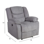 Tugitool CYRUS elektriline recliner 99x95xH102cm, hall Elutoamööbel H01-500 Tugitoolid ja kiiktoolid