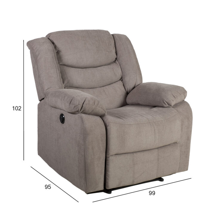 Tugitool CYRUS elektriline recliner 99x95xH102cm, taupe Elutoamööbel H01-500 Tugitoolid ja kiiktoolid