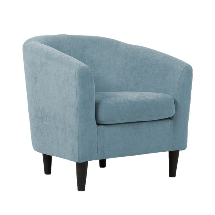Tugitool WESTER 76×68,5xH74cm, kattematerjal: kangas, värvus: hallikassinine, tumedad plastikjalad Elutoamööbel SARI