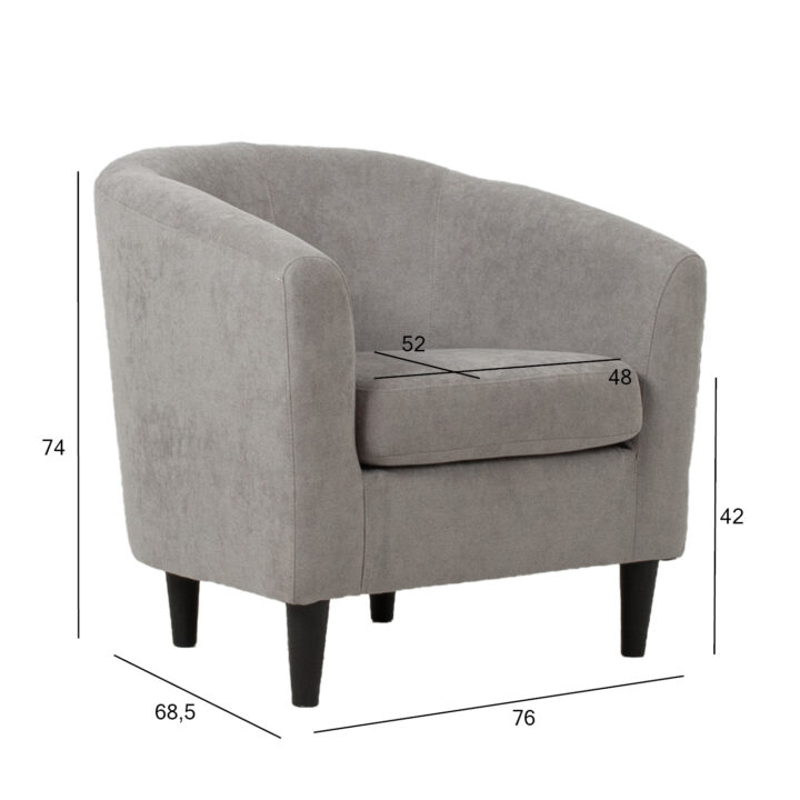 Tugitool WESTER 76×68,5xH74cm, hall Elutoamööbel SARI