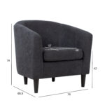 Tugitool WESTER 76×68,5xH74cm, tumehall Elutoamööbel H01-500 Tugitoolid ja kiiktoolid