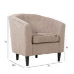 Tugitool WESTER 76×68,5xH74cm, taupe Elutoamööbel H01-500 Tugitoolid ja kiiktoolid