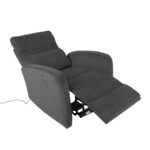 Tugitool recliner SAHARA tumehall, 79x90xH102cm, vineer, metall Elutoamööbel Elutuppa jõuludeks