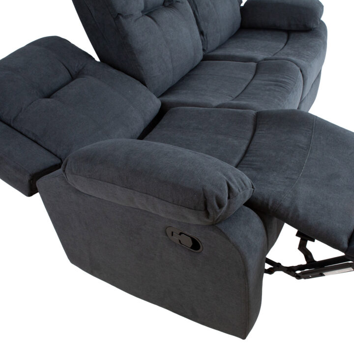 Diivan DIXON 2-kohaline recliner, 155x95xH102cm, tumehall, polüesterkangas, vineer, metall Diivanid Diivanid