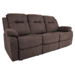 Diivan DIXON 3-kohaline recliner, 210x95xH102cm, pruun, polüesterkangas, vineer, metall Diivanid Diivanid