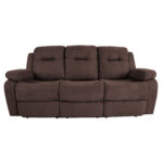 Diivan DIXON 3-kohaline recliner, 210x95xH102cm, pruun, polüesterkangas, vineer, metall Diivanid Diivanid