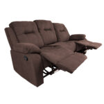 Diivan DIXON 3-kohaline recliner, 210x95xH102cm, pruun, polüesterkangas, vineer, metall Diivanid Diivanid